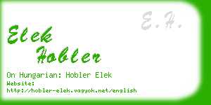 elek hobler business card